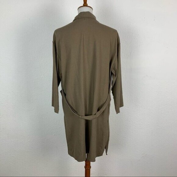 Mod Ref Womens Small Brown Longline Cardigan Duster Open Front Cozy - Picture 4 of 6